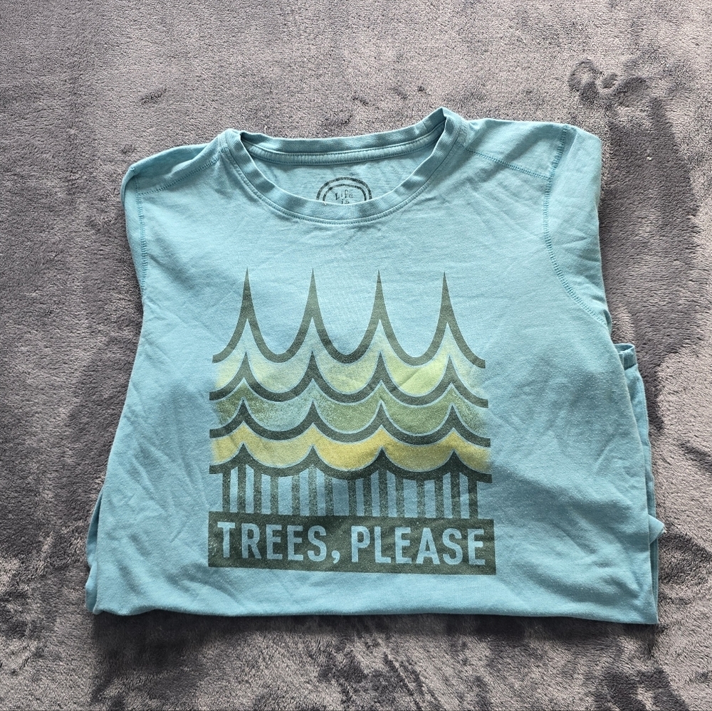 Life Is Good "Trees, Please" Long Sleeve Size Medium